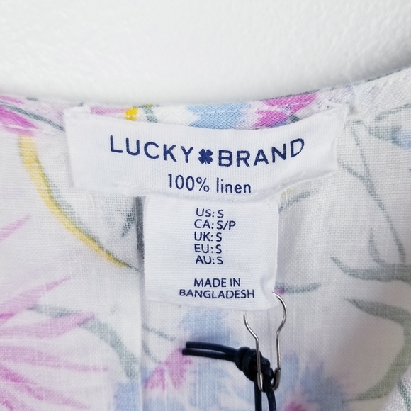 Lucky Brand Floral Linen Dress NWT size Small - Picture 3 of 7